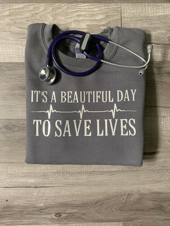 Beautiful day to save lives (light grey)