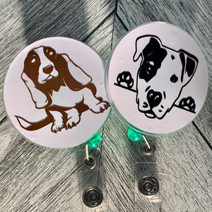 Dog badge reel